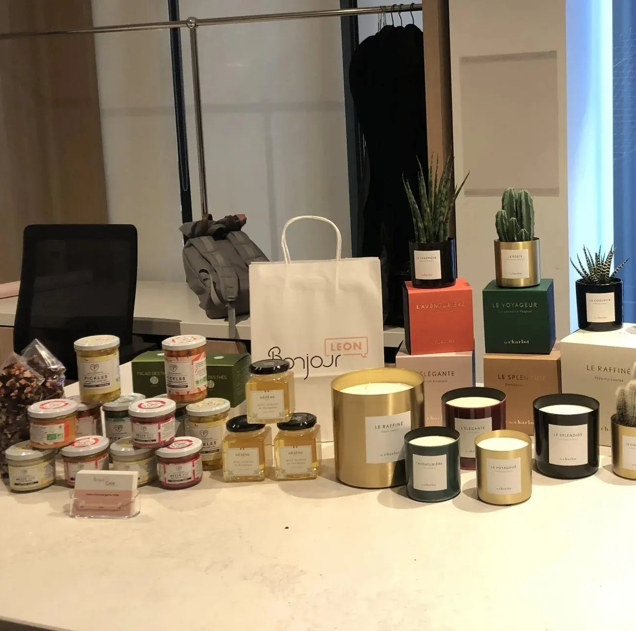 Une vente de producteurs dans le hall